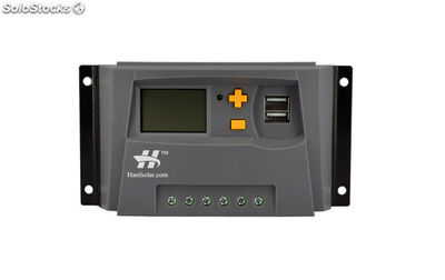 Regulador de carga solar reconocimiento automático 12v24v con visor LCD