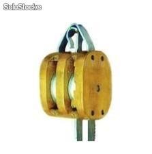 Regular wood pulley single sheave without shackles