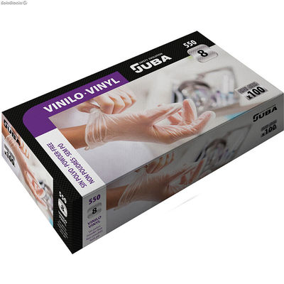 Rękawice jednorazowego użytku JUBA Pudełko Bez pudru 100 Sztuk