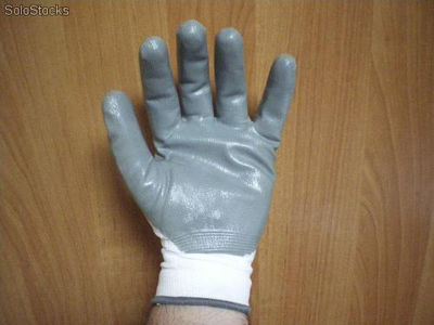 Rękawice robocze nitrylowe olejoodporne typu rteni - Zdjęcie 2