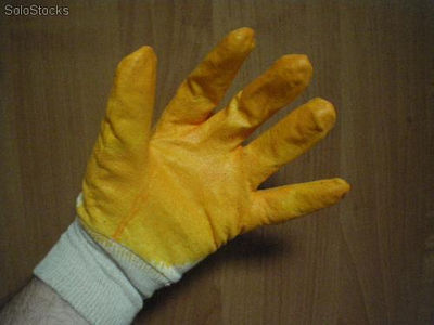 Rękawice robocze nitrylowe zółte typu reconit śćiągacz 10 - Zdjęcie 2