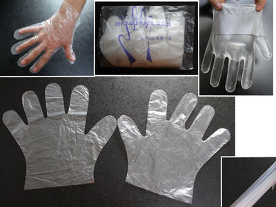 Rękawiczki jednorazowe foliowe PE - 100szt rozmiar L - Zdjęcie 4