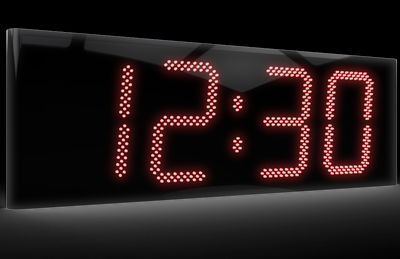 Relógio LED 11 Polegadas Vermelho de Fachada (Uso Externo)