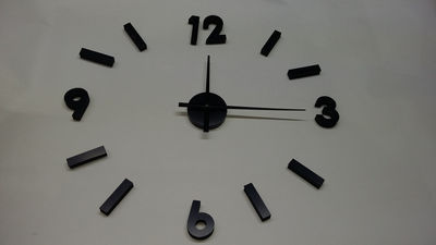 Reloj adhesivo negro- 89167