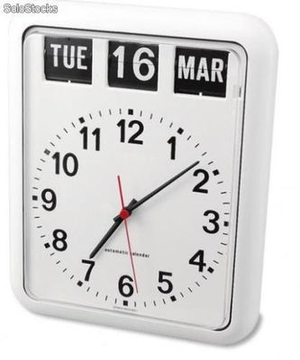 Reloj analógico calendario pared FLIP 70&#39;s - QUARTZ