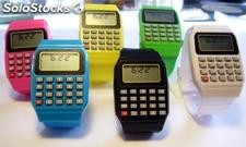 Reloj Calculadora Moda Joven Colores Fashon Pulsera Silicona