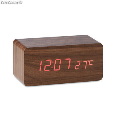 Reloj con carga inalámbrica madera MIMO9456-40