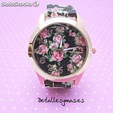 Reloj de Flores en caja. Detalles para bodas y comuniones