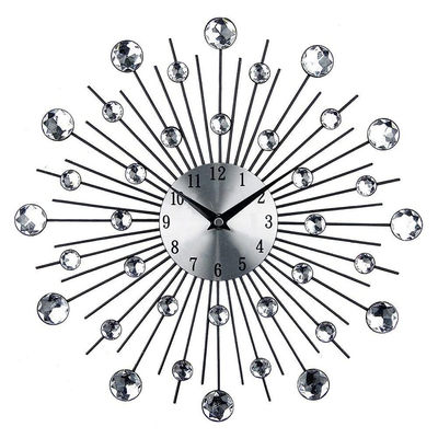 Reloj de Pared 539312 Metal 30cm con Bolas de Cristal Decoración Hogar