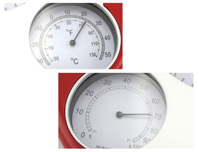 Reloj de pared con termómetro e higrómetro - Foto 5