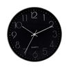 Reloj de Pared Moderno en Relieve con Esfera Negra 30 cm O91
