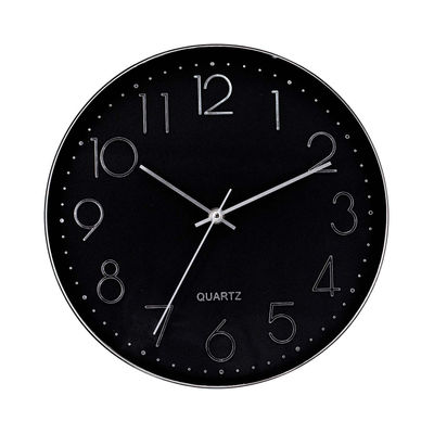 Reloj de Pared Moderno en Relieve con Esfera Negra 30 cm Thinia Home