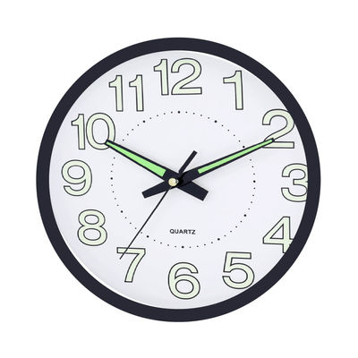 Reloj de Pared Moderno Reflectante Negro 25.4cm O91
