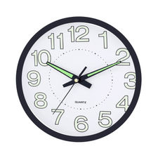 Reloj de Pared Moderno Reflectante Negro 25.4cm Thinia Home