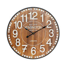 Reloj de Pared Vintage Madera Oscura 60cm O91