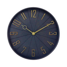 Reloj de Pared Vintage Negro/Dorado 27.3 cm O91