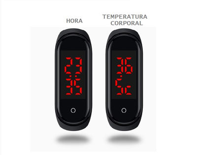 Reloj de pulsera con termómetro, resistente al agua