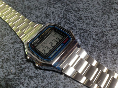 Reloj de pulso Casio Retro Vintage A158W acero inoxidable haz negocio!!! - Foto 2