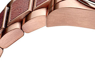 Reloj ÉTNICA Austen 42mm acero rosa y madera sandalo - Foto 3