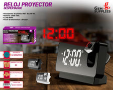 Reloj LCD Despertador Proyector