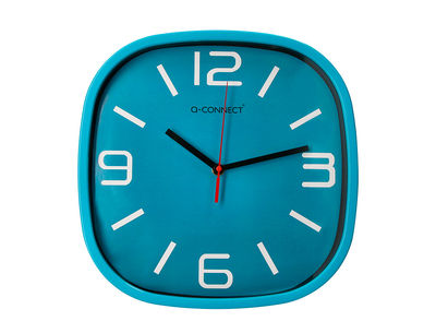 Reloj q-connect de pared de plastico redondo 30 cm movimiento silencioso color - Foto 2