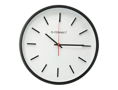 Reloj q-connect de pared de plastico redondo 34,4 cm movimiento silencioso color - Foto 2