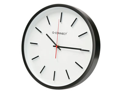 Reloj q-connect de pared de plastico redondo 34,4 cm movimiento silencioso color - Foto 3