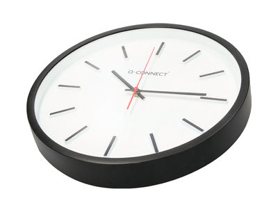 Reloj q-connect de pared de plastico redondo 34,4 cm movimiento silencioso color - Foto 4