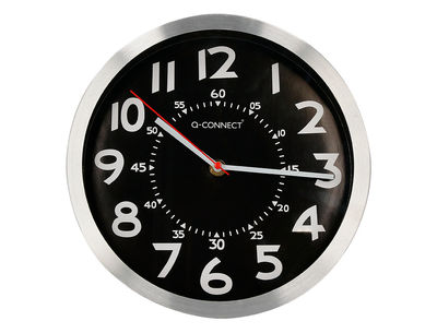 Reloj q-connect de pared metalico redondo 25 cm movimiento silencioso color - Foto 2