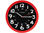Reloj q-connect de pared plastico oficina redondo 30 cm color rojo y esfera - Foto 2