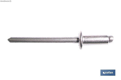 Remache acero inox. a-2 6,4 x 15 mm