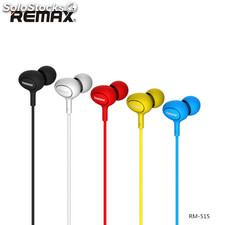 Remax RM 515 de Alto Rendimiento auriculares con micrófono, auriculares internos