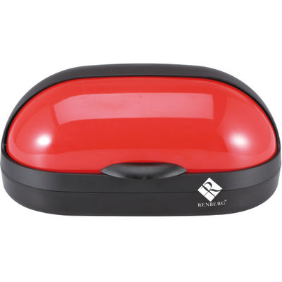 Renberg breadbox - brotkästen kunststoff farbe: schwarz und rot 36x18x17 cm
