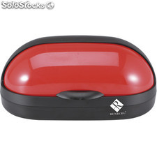 Renberg breadbox - portapane plastica colore: nero e rosso 36X18X17 cm