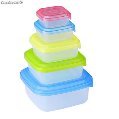 Renberg - set di contenitori per alimenti plastica con coperchio