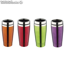 Renberg- thermos per bibite acciaio inox colore: rosso verde arancio e viola