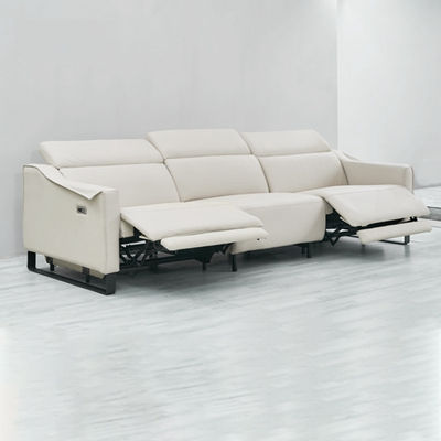 Reposabrazos de sofá de sala de estar de piel de vaca de primera capa minimalist
