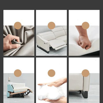 Reposabrazos de sofá de sala de estar de piel de vaca de primera capa minimalist - Foto 5