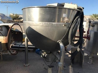Réservoir en acier inox double fond avec agitateur racleur 1.000 litre - Photo 2