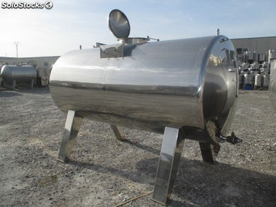 Réservoir horizontale simple en acier inox, polissage de miroir de 5000 litres. - Photo 2