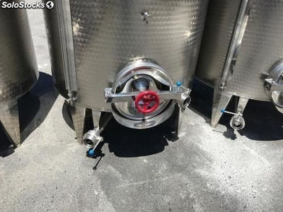 Réservoir simple 2.000 litres avec trou d&amp;#39;homme en acier inoxydable - Photo 2