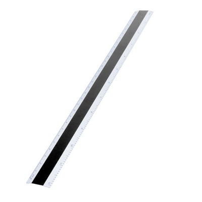 Resistente regla de aluminio de 30cm en acabado bicolor