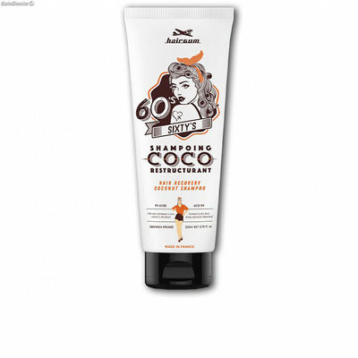 Restructuring Shampoo Hairgum Sixty&#39;s Kokos (200 ml)
