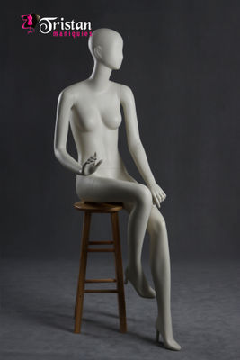 Résumé mannequin féminin assis blanc perle - Photo 4