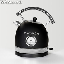 Retro-Wasserkocher 1.8L 1850-2200W schwarz silber dayron