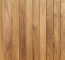 Revestimiento en pared o techo de madera en Iroko 16x90 mm