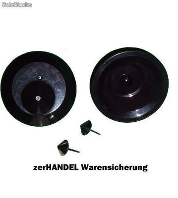 Rf Hartetiketten ovni d=63mm schwarz mit Nadeln (8,2MHz)