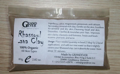 Rhassoul Lava Clay - Ghassoul Bio haute qualité 100% purequalité d&#39;export 100g