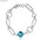 Rhodium-plated bracelet set with Swarovski® crystal and zirconia. - 1