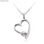 Rhodium-plated necklace with Cubic Zirconite. - 1